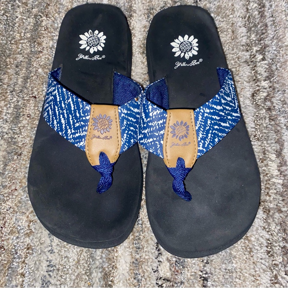 Yellow Box Navy and Black Flip Flops (11)